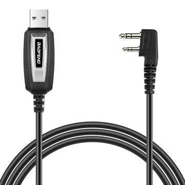 BAOFENG 2 Pins Plug USB Programming Cable for Walkie Talkie UV-5R BF-888S for Kenwood Wouxun Walkie