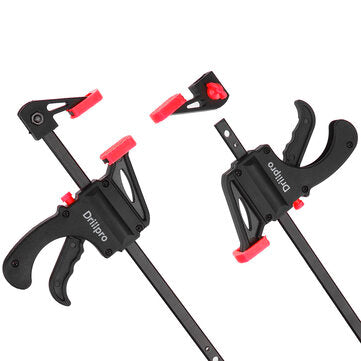 DrillPro 2 Pack 4 Inch Mini Nylon Fast F Clip Tool One Handed Quick Grip Bar Clamp Wood Fast Woodwor