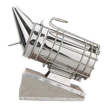 Galvanized Sheet Bee Hive Smoker with Heat Shield Beekeeping Equipment