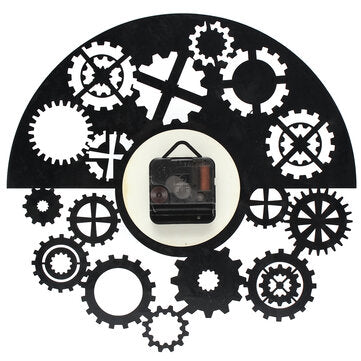 Steampunk Cog Wall Clock Gears Vinyl Record Wall Clock Home Office Decor