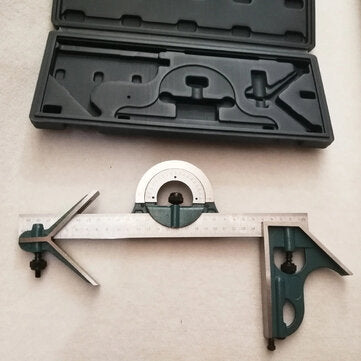 Professional Stainless Steel Combination Square 180 Degree Angle Ruler Protractor Ruler Bevel Set Me