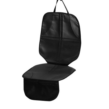 Single Long Black 55cm Leather With Pocket baby Car Seat Cushion Non-slip Wear-resistant Anti-dirty