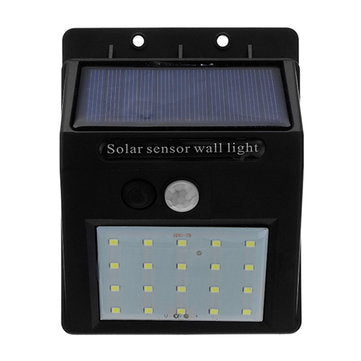 3pcs Solar Power 20 LED PIR Motion Sensor Wall Light Waterproof  Outdoor Path Yard Garden Security L