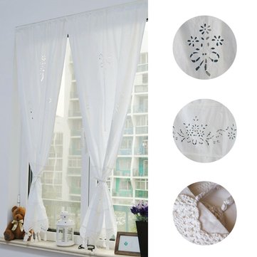 70x150cm Living Room Curtains Hand Crochet Cotton Window Curtains Panel Drape Country