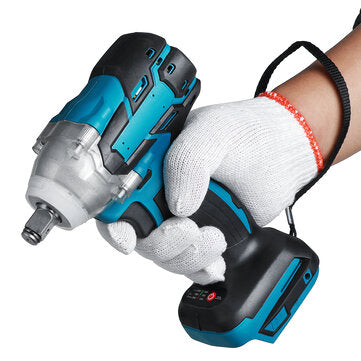 Cordless Brushless Impact Wrench 520N.m Torque 1/2`` Socket Electric Wrench Tool for Makita 18V Batt