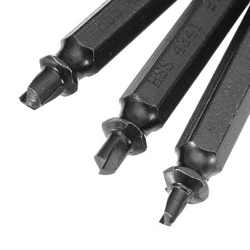 Drillpro 4pcs Nitride Double Side Damaged Screw Extractor Screw Remover
