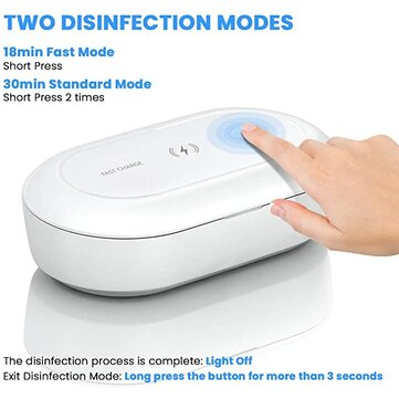 Portable UV Sanitizer Box UV Sanitizer Wireless Charger Phone Cleaner Disinfection Box for Phone Bru