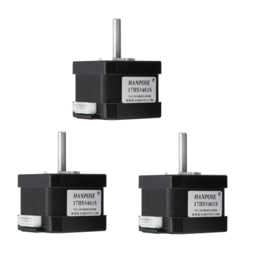 HANPOSE 3pcs 17HS3401-S 34mm Nema 17 Stepper Motor 42 Motor 42BYGH 1.3A 28N.cm 4-lead for CNC Laser