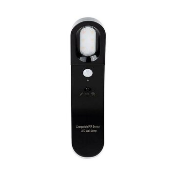 Rotatable LED Wall Light Human Body Sensor Night Li... (LIGHT COLOR: WARMLIGHT | SHELL COLOR: BLACK)