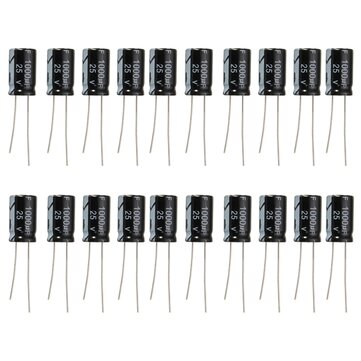 400pcs 1000uF 25V Radial Electrolytic Capacitor 10 x 17mm 105C