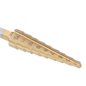 Drillpro 4-12mm Hex Shank HSS Titanium Coated Step Drill Bit Cone Drill Hole Cutter