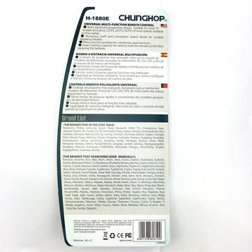 CHUNGHOP H-1880E Universal TV Remote Control for LG LCD LED HDTV 3D Television