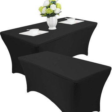 Tablecloth High elasticity Simple Design Smooth Tidy Decoration Desk Cover Desk c... (COLOR.: WHITE)