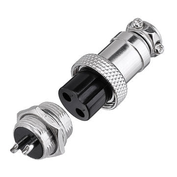 3pcs GX16-2 Pin Male And Female Diameter 16mm Wire Panel Connector GX16 Circular Aviation Connector