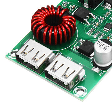 XH-M224 Dual USB Output Step-down Module 5V 6A Voltage Regulator Module Dual 5V3A Rechargeable Micro
