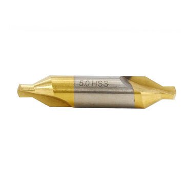 Drillpro 6pcs HSS Center Drill Bit 1/1.5/2/2.5/3/5mm 60 Degree Titanium Coated Countersink Drill Bit