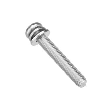 Suleve M6SP1 50Pcs M6 Stainless Steel 10-40mm Phillips Pan Head Machine Screw Washer Bolt Asortme