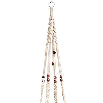 Macrame Flower Pot Planter Holder Basket Hanging Rope with Beads for Home Indoor Outdoor Decorations