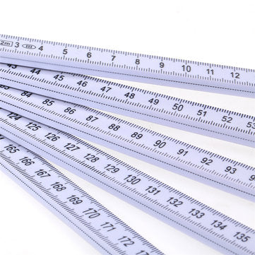 TP 2M Plastic Folding Ruler Straight Ruler Double Scale 10 Locking Joints 200cm Portable Carpenter M