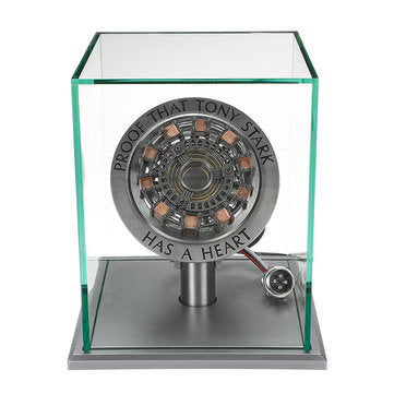 1:1 Scale MK1 Assembled Core DIY Tony Arc Reactor LED Lamp Kit With Display Stand Cover
