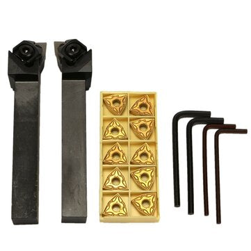 WWLNR/L1616H/K08 16x100mm Lathe Turning Tool Holder With 10pcs WNMG080404 Inserts