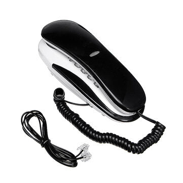 Desktop Landline Phone Wall Mounted Fixed Telephone Corded Phone Compatible with F... (COLOR: BLACK)