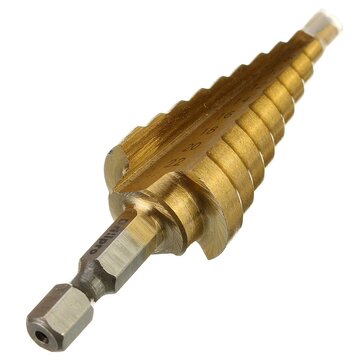 Drillpro DB-S2 4-22MM Hex Titanium Step Cone Drill Bit Hole Cutter HSS 4241