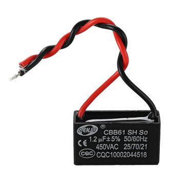 CBB61 3Pcs 1.2UF Starting Capacitance 450V AC Fan Capacitor CBB Motor Run Capacitor