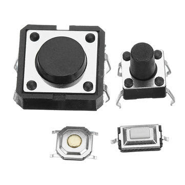 Total 1200pcs Tactile Tact Mini Push Button Switch Packet Micro Switch Bags 12 Types Each 100pcs SMD