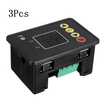 3Pcs T2310 DC24V Programmable Digital Time Delay Switch Relay T2310 Normally Open Timer Control Modu