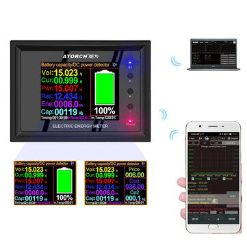 DT24 Digital Display DC Power Supply Voltmeter Ammeter Battery Capacity Tester Battery Fuel Gauge Po
