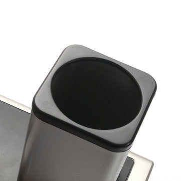 DX-222 Colorful Black Digital LED Desk Alarm Clock Mesh Pen Holder Calendar Timer Thermometer