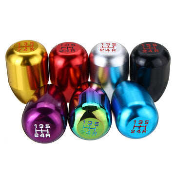 Universal 5 Speed Car Gear Stick Shift Knob Shifter Lever Round Ball Aluminium A... (COLOR.: SLIVER)