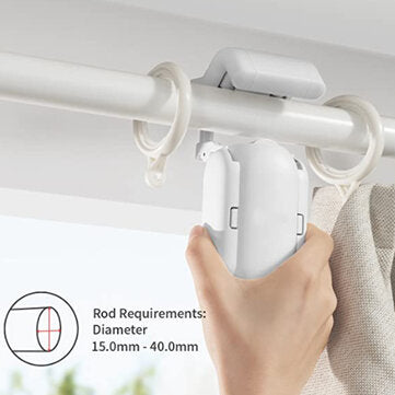 RSH Tuya Smart Home Automatic Curtain Machine Free Track Installation Roman Rod Control Work with Al