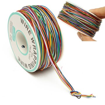 DANIU 250M 8-Wire Colored Insulated P/N B-30-1000 30AWG Wire Wrapping Cable Wrap Reel