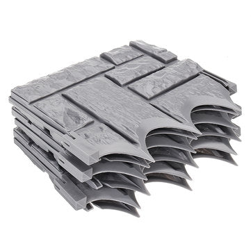 6Pcs Plastic Fence Outdoor Garden Lawn Edging Yard Plant Border Panel Paths Garden... (COLOR1: GREY)