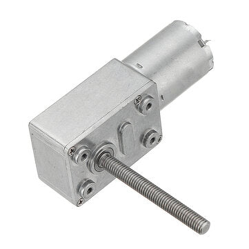 Machifit 2Pcs JGY370 50mm-M6 Screw Worm Gear Motor DC 12V 23RPM Self-locking Reduction Gear Motor