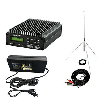 CZERF Stereo PLL FM Transmitter CZE-15B 0.3-15W Wireless Broadcast Radio Station Adjust... (TYPE: A)