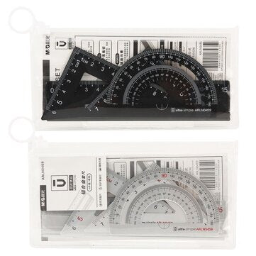 Set Ruler Student Stationery Set Aluminum Ruler Four-piece Painting Set