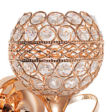 110-220V E14 Modern Chrome Crystal LED Wall Light Lamp Luxury Bedside Bedroom Home Decor Without Bul