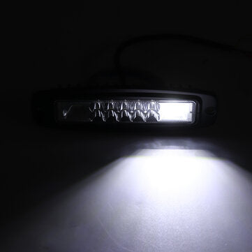 7 Inch Flood Beam LED Work Light Bar Super Slim Flush Mount 10-30V 48W 6000K White For ATV UTV SUV T
