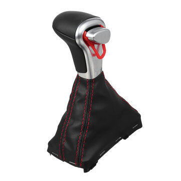 Gear Shift Knob Gaiter Boot Cover PU Leather For Audi A3 A4 A5 A6 Q7 8KD71313B Left-Hand Drive