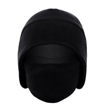 XINTOWN Motorcycle Full Face Mask Unisex Winter Ski Warm Mask Fleece Hat Ear Prote... (COLOR: BLACK)