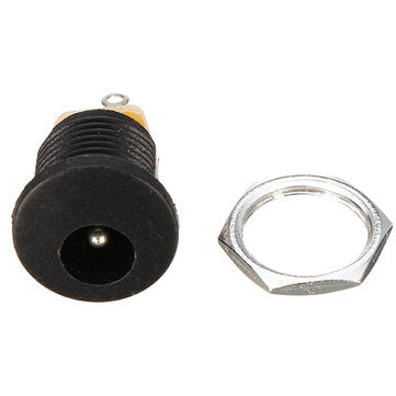 50pcs DC-022 5.5-2.1mm Round Hole Screw Nut DC Power Socket ROHS Internal Diameter 5.5mm