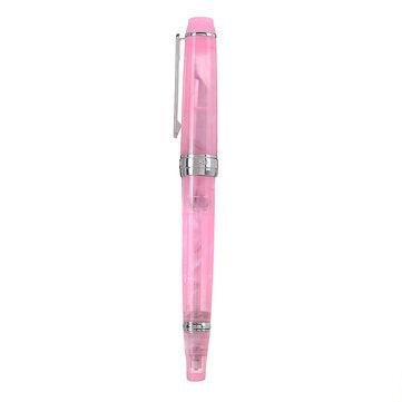 Negative Pressure Pen Transparent Resin Tip Fountain Pen Nib 0.5mm Writting Pen fo... (COLOR.: PINK)