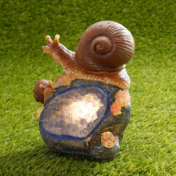 Solar Animal Night Light Toy Resin Waterproof Cute Outdoor Garden Yard Lamps Pathway Decor Lamp Snai