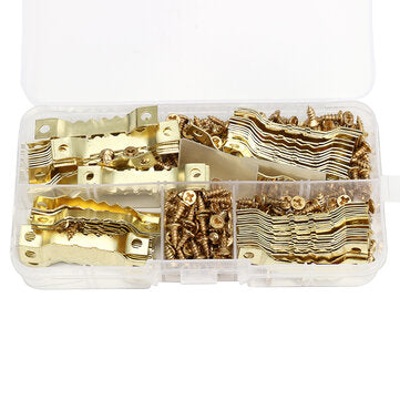 100Pcs Hanging Picture oil Painting Mirror Frame Saw Tooth Hooks Hangers Screws