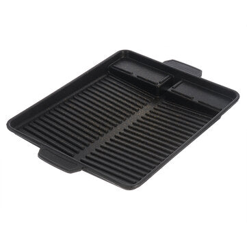SEAROCK F50434 BBQ Grill Tray Cooking Plate Maifan Stone Coating Outdoor 32.5*26*4CM