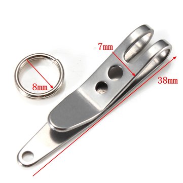 Xtools EDC Mini Clip Flashlight Clip Money Cash Holder Key Chain Clip With Ring