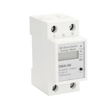 Single Phase Din Rail Wifi Smart Energy Meter Power Consumption Kwh Meter Wattmeter Support Smartlif